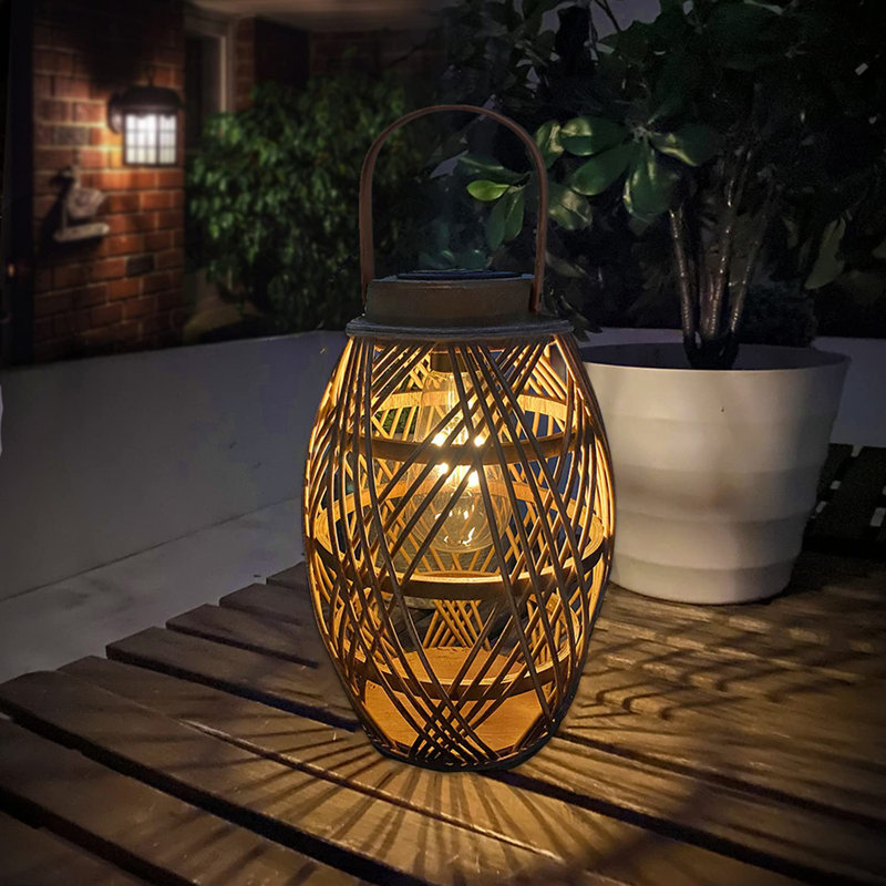 Wicker solar lantern store